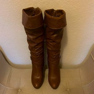 Rampage brown knee high boots 8.5